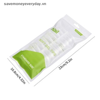 [savemoneyeveryday] 120 Cái / túi Hoàn Toàn Trong Suốt Giọt Nước Hạnh Nhân Đeo Móng Tay Ba Lê Vuông Miếng Dán Móng Tay Ngắn Miếng Dán Mờ Miếng Dán Móng Tay Mở Rộng [vn]