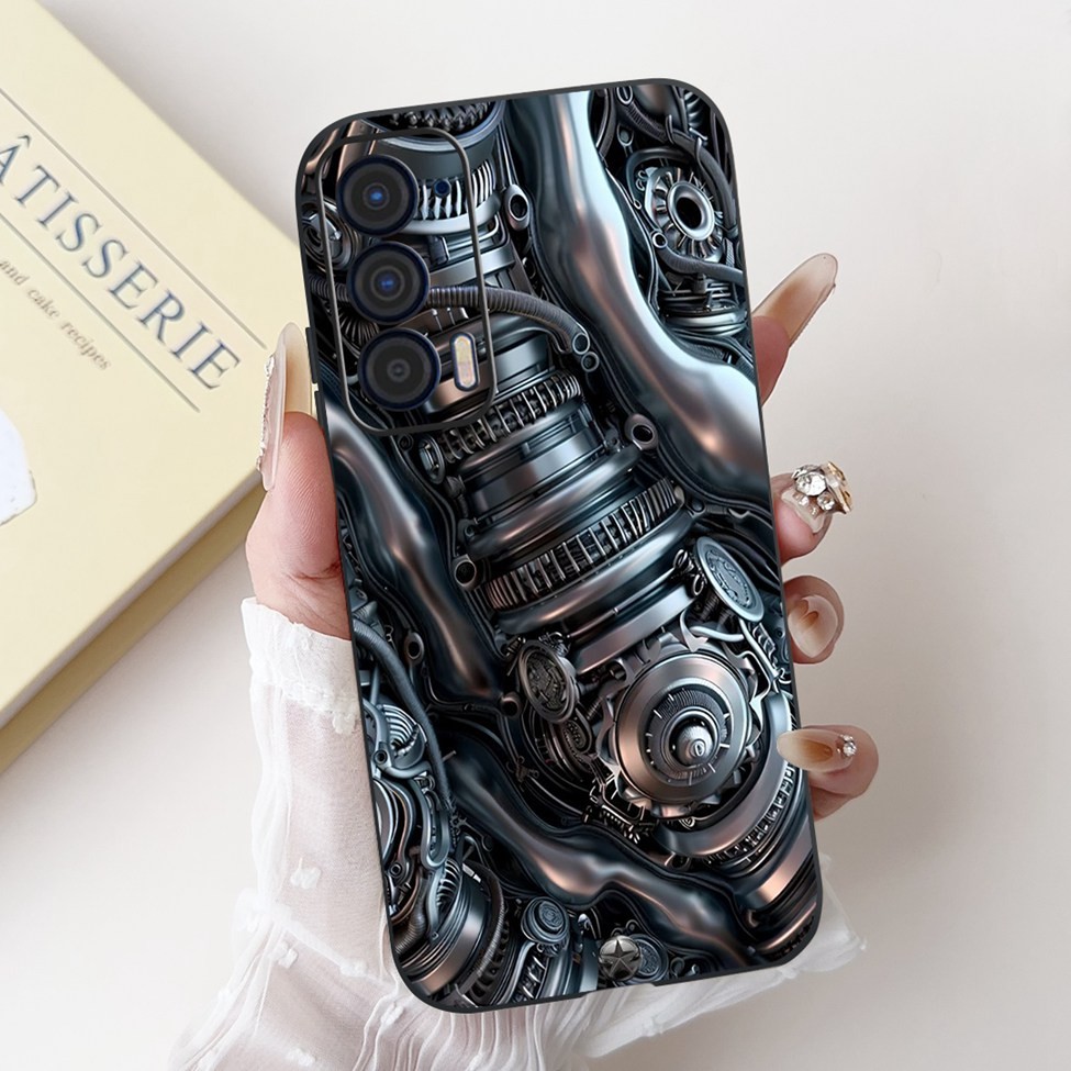 Motorola Edge 2021 XT2141-1 Vỏ Điện Thoại Motorola Edge 2021 Ốp Lưng Silicon Mèo Dễ Thương Thời Trang Bướm Hoa Yêu Sơn