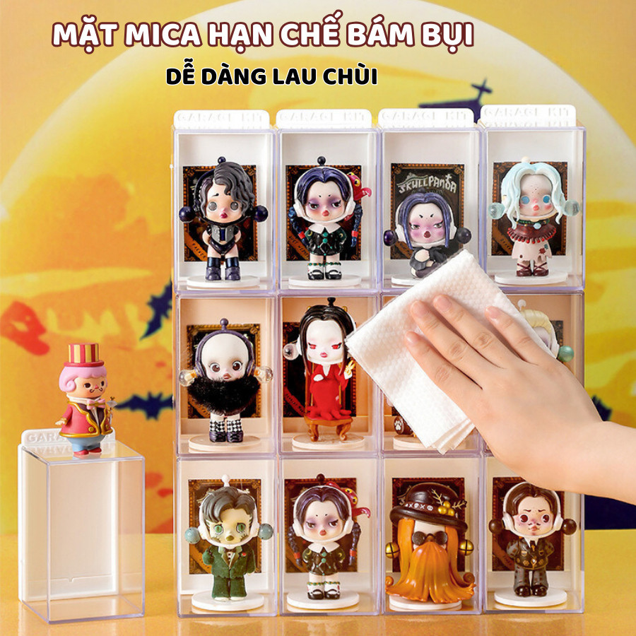 Hộp Đựng Mô Hình, Hộp Trưng Bày Mô Hình Chất Liệu Mica Trong Suốt, Có Khe Cắm Card Cao Cấp  - FE123