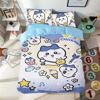 G13 Chiikawa Usagi 3IN1 Ga trải giường Vỏ chăn gối Bộ chăn ga gối Phòng ngủ gia đình Có thể giặt được Bộ đồ dễ thương G13