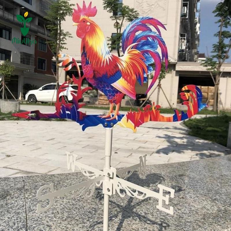 Miulika Weathervane Hướng Gió Chỉ Báo Sắt Trang Trí Nhiều Màu Động Vật Thời Tiết