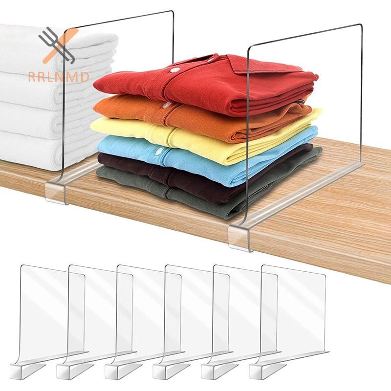 Rrlnmd 1 / 2 / 4 Kệ Tủ Quần Áo Trong Suốt Cho Tủ Quần Áo Sắp Xếp Quần Áo Chia Tủ Tủ Sách Chia Bách Ngăn MỚI
