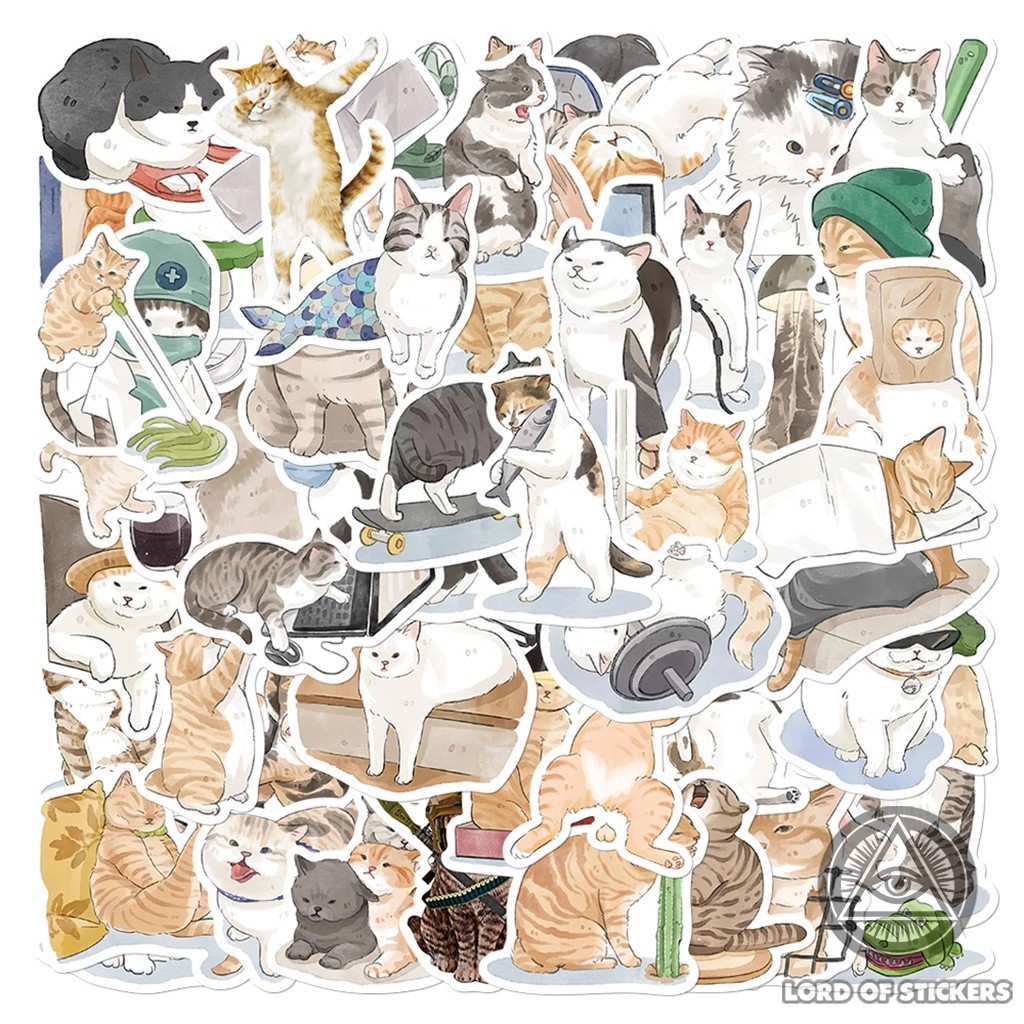 50 Hình Dán Mèo Cute Sticker Meme Hài Hước Dễ Thương