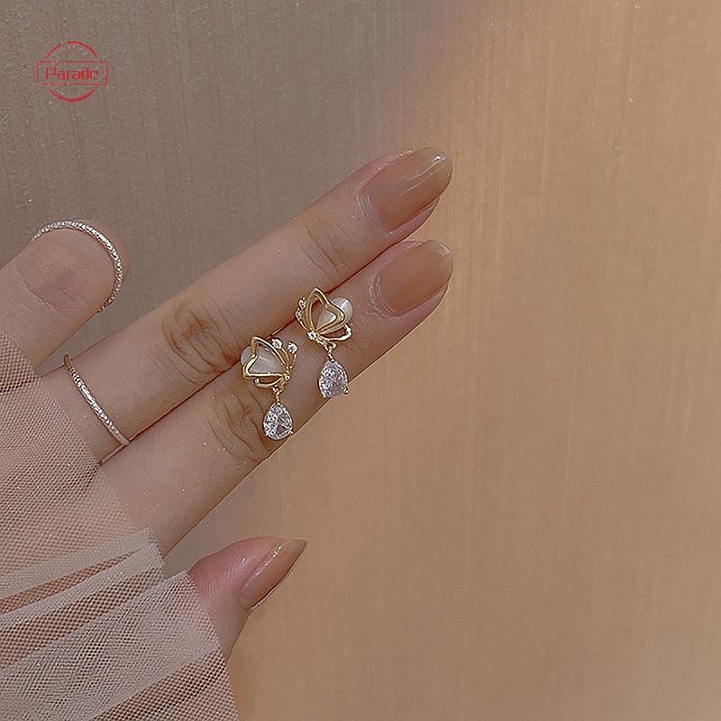 Cuộc diễu hành Thiết kế sáng tạo Bông tai Opal Bông tai thời trang Giọt nước Zircon Mặt dây chuyền Bông tai dành cho nữ Quà tặng ngày Valene lãng mạn VN