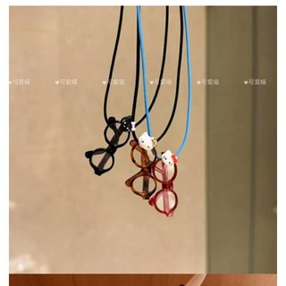 Bán chạy Kitty Kính nhỏ Mặt dây chuyền Vòng cổ dây màu xanh da trời