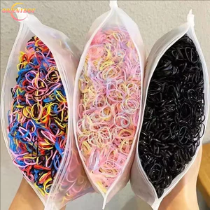 Dây buộc tóc cao su dùng một lần đầy màu sắc dễ thương cho bé gái - Phụ kiện tóc đuôi ngựa co giãn thời trang cho bé gái