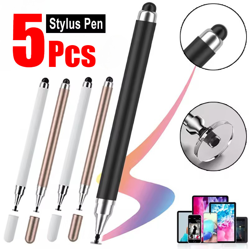 Bút cảm ứng hai đầu trong 1 có đầu Nylon chính xác & đầu cao su mịn - Tay cầm chống trượt để ghi chú / vẽ, Stylus màn hình cảm ứng đa năng