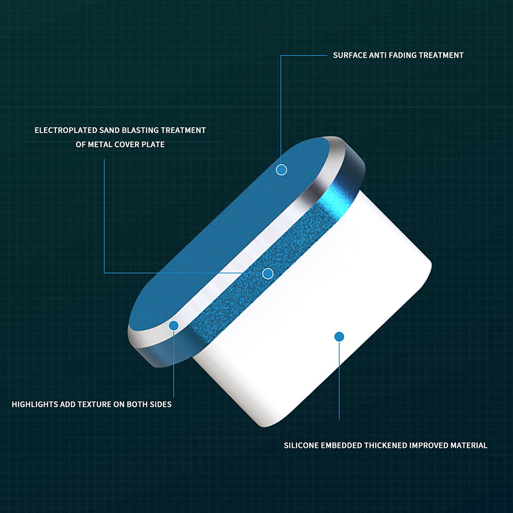 Phích cắm bụi USB-C hợp kim nhôm cao cấp - Tấm bảo vệ cổng Type-C bền bỉ cho điện thoại di động, Vỏ cổng sạc nhỏ gọn, Universal Fit