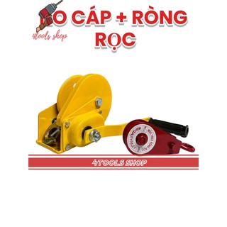 [TẶNG KÈM RÒNG RỌC] Tời Tay Q.uay Tự Hãm KHÔNG CÁP 1200LBS (540Kg) Chuyên Dùng Để Nâng Hạ Hàng Hóa , Máy Móc