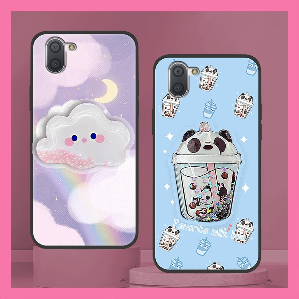 Ốp Lưng Chống Va Đập Ốp lưng Sharp Aquos R3 / SHV44 / SH-04L Bảo Vệ Ống Kính Điện Thoại Chống Bụi Bẩn Thiết Kế Thời Trang Chân Đế Xoay Được TPU Silicone Đơn Giản Chân Đế Bền Dễ Thương