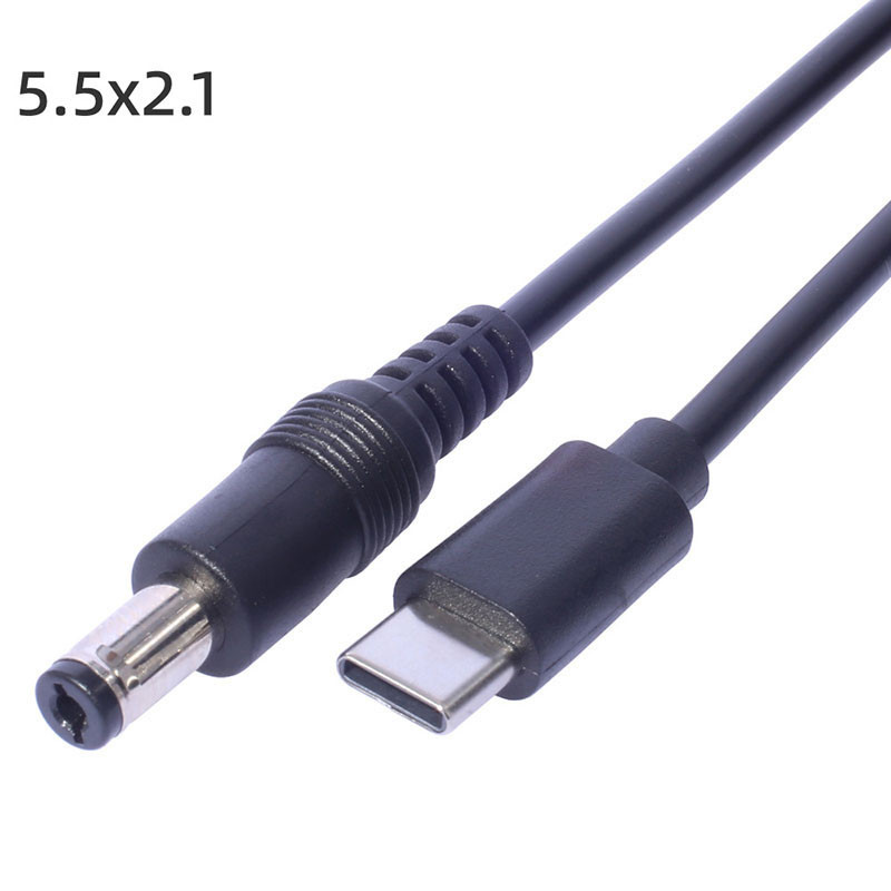 0.2m USB Type C Nam sang DC Nam 5.5X2.5mm 5.5x2.1mm 5V 3A 15W USB Jack Cắm Nguồn Cáp Sạc Nối Dài Cho camera Router VN20B