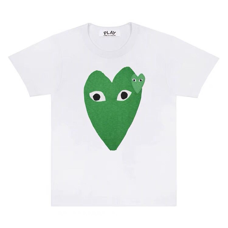Áo thun Cotton ngắn tay nguyên chất dáng rộng chơi thường ngày Trái tim tình yêu Unisex Trái tim đỏ Bảo vệ Ling