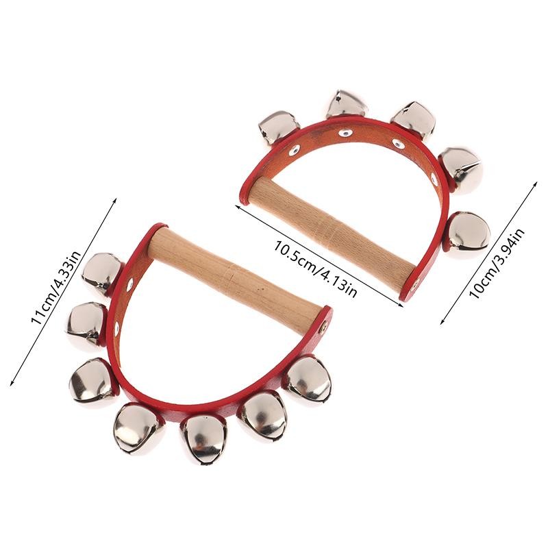 TMOY Chuông Tay Chuông Tay Với 5 Cái / 7 Chiếc Jingle Bells Tay Cầm Gỗ Nhạc Cụ Chuông Đồ Chơi Quà Tặng Cho Trường Học Âm Nhạc Lớp Chăm Sóc Ban Ngày Tại Nhà TCVN