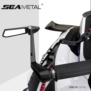 Gương chiếu hậu xe máy SEAMETALTAL Gương chiếu hậu xe máy Tay cầm điều khiển gương chiếu hậu có thể điều chỉnh góc lái xe an toàn