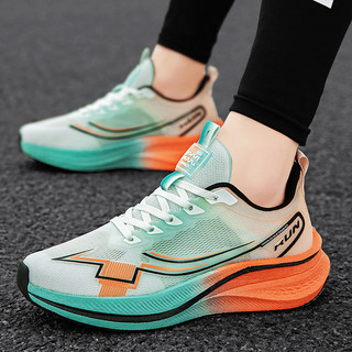 Giày nam nữ có sẵn, giày marathon, giày chạy bộ lưới thoáng khí cho thanh niên, giày chạy bộ nam hấp thụ sốc, chống mài mòn, không trượt, giày thể thao chạy bộ thường ngày cho sinh viên