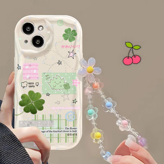 Ốp điện thoại cỏ ba lá dễ thương Ins cho OPPO Reno14 Pro 14F A5 Pro A5X A5i Wave Ốp lưng TPU mềm