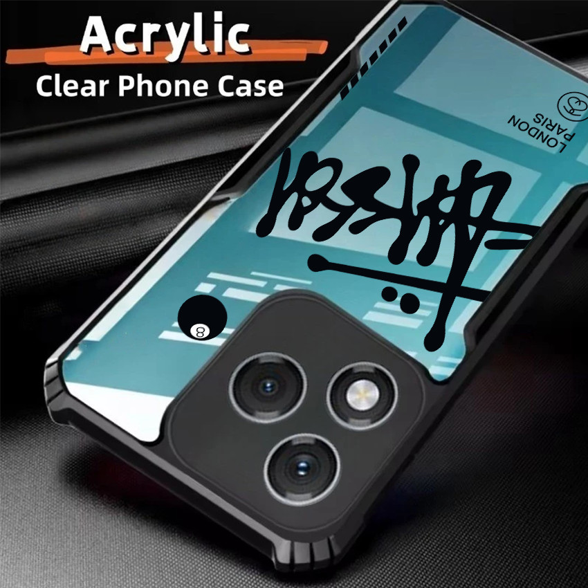 Trend Fashion Cool Black 8 Bida Acrylic Case Honor 400 90 X9C X7C X9B X8B X7B X6C X6B X5B X9A X9 X8A X7A X6A X40 X50 Lite 4G 5G Vỏ Bảo Vệ Phụ Kiện Chống Sốc