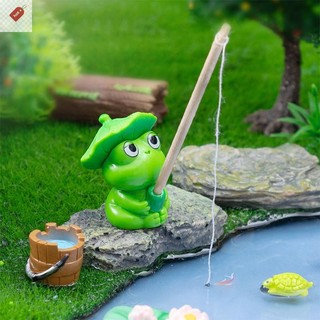ALIK Câu Cá Ếch Gấu Trúc Các Bức Tượng Trang Trí Sáng Tạo Hoạt Hình Hình Động Vật Hình Búp Bê Cá Bể Cá Có Thể Treo Trang Trí Máy Tính Để Bàn Trang Trí VN
