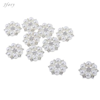 10 Miếng Keo Trên Giả Ngọc Trai Kim Cương Giả Flatback Nút Tôn Trang