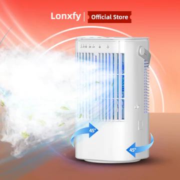 Lonxfy Quạt hơi nước mini 1000ml máy lạnh di động trong nhà quạt phun có Thể Quay 90Độ làm mát nhanh
