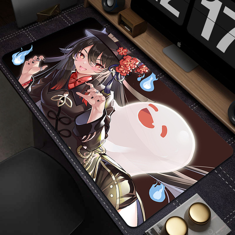 Miếng Lót Chuột Chơi Game Genshin Tác Động Raiden Shogun Xiao Yae Miko Cao Su Trò Chơi Lớn Mousepad 900x400mm Laptop Bàn Lớn Thảm Game Thủ XXL