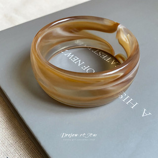 DREJEW Acrylic sọc bóng vòng tay retro thời trang đa năng vòng tay thích hợp khí chất cao cấp phụ kiện tay