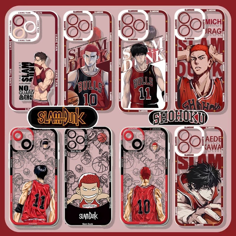 Ốp Lưng Cho Samsung Galaxy Note 20 Ultra S10 10 Plus Lite A56 A36 A26 A55 A35 M54 F54 M23 M60 Vỏ Sang Trọng Slam Dunk Anime Sakuragi Rukawa Chống Sốc Mềm Trong Suốt
