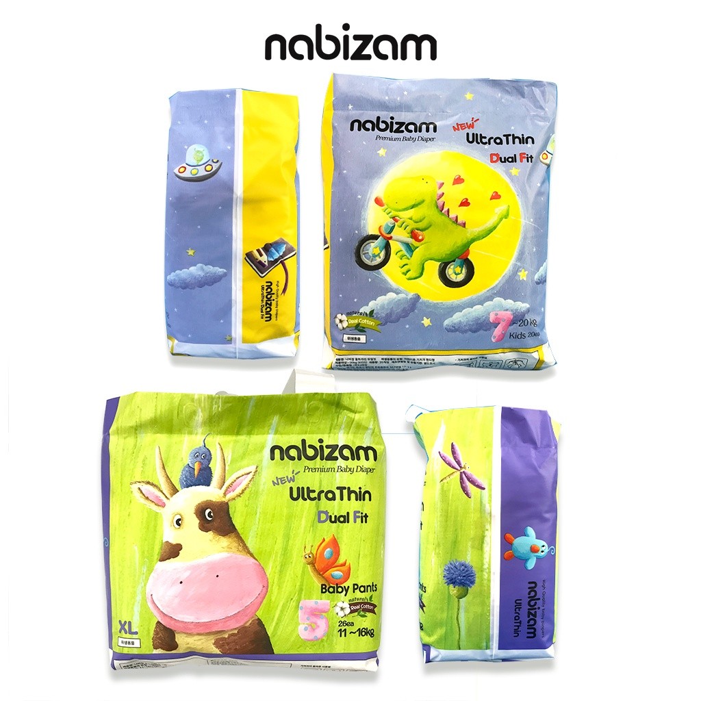 Ảnh Combo 3 Tã/Bỉm Quần NABIZAM Ultra Thin Nội Địa Hàn, Mềm Mại, Mỏng Nhẹ An Toàn Cho Bé, Đủ Size Cho Bé Từ 6-25kg 3
