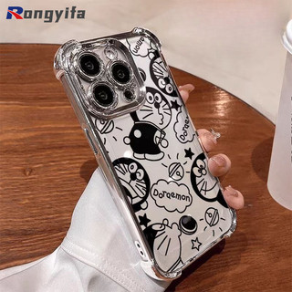 Ốp Điện Thoại Hoạt Hình Doremon Cho iQOO 15 Neo 11 10 Pro Plus Z10X Z10 Turbo + Pro Vỏ Trong Suốt Dễ Thương Bảo Vệ Ống Kính Mạ Vỏ Mềm