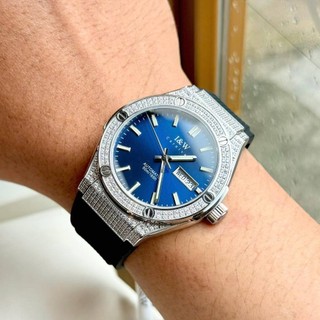 Đồng hồ nam chính hãng I&W Carnival IW55851 IW55851G 55851 55851G mặt full đá máy cơ Seiko