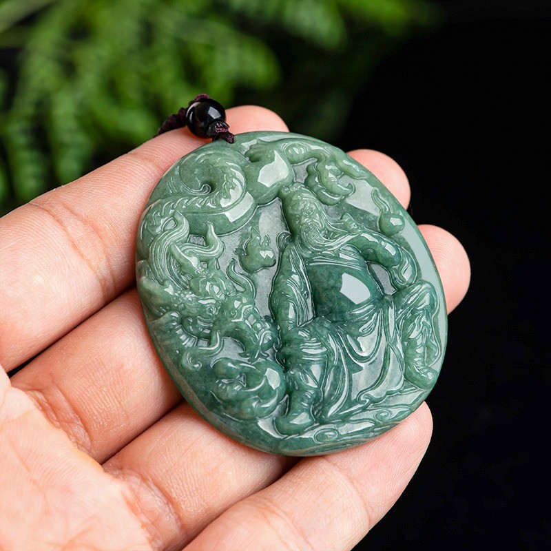 Phong Cách Mới Hạt Đậu Shenlong Quan Công Mặt Dây Chuyền Mặt Dây Chuyền Đơn Giản Đa Năng Thời Trang Tươi