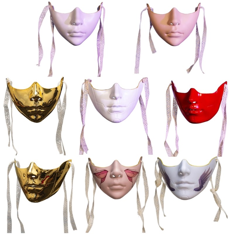 Vic Hóa Trang Cơ Khí Nửa Mặt Đảng Thẩm Mỹ Halloween Trang Điểm Đạo Cụ Dành Cho Người Lớn Nữ Nam Quà Tặng