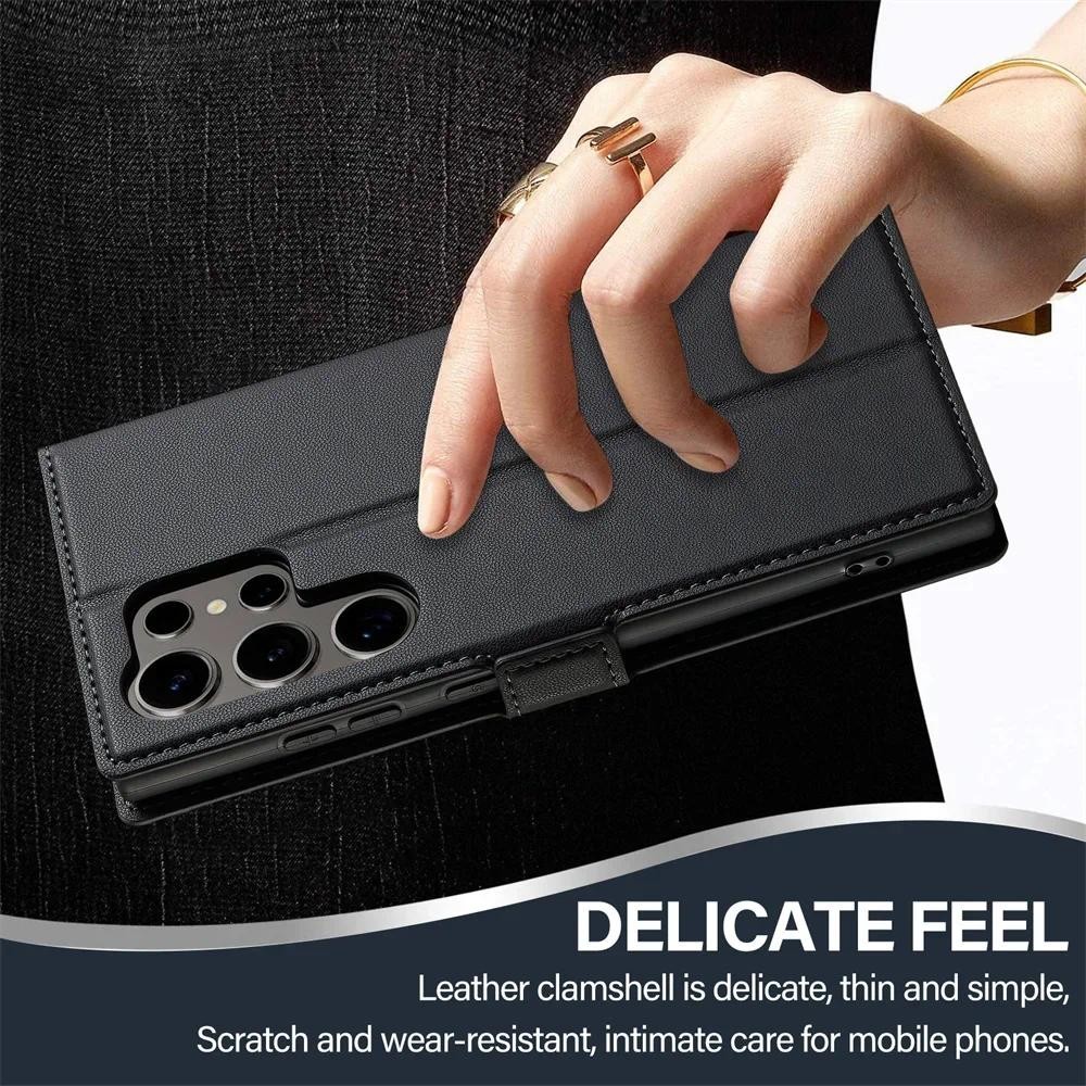 Bao Da Đựng Thẻ Ví Lật Dành Cho Samsung Galaxy S25 Ultra S24 FE S21 S20 S23 S22 + Plus A55 A54 A53 A35 A16 A15 A14 5G Vỏ Bảo Vệ
