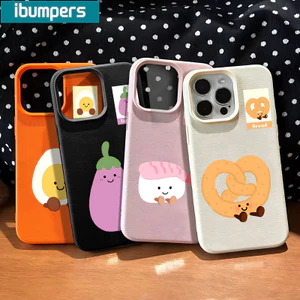 ibumpers Ốp Lưng iPhone Hàn Quốc Thực Phẩm Dễ Thương Họa Tiết Da Ốp Điện Thoại Dày Dặn Silicon Mềm Chống Sốc Chống Bẩn Cho Iphone 16 15 14 12 13 11 Pro Max IP 7 8 Plus X XS XR
