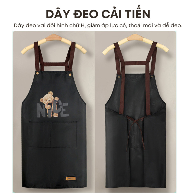 Tạp Dề Chống Thấm Nước Chống Bám Dầu Có Túi Lớn - Tạp Dề Nấu Ăn Nhà Bếp Cho Nam Nữ | 203