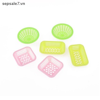 [-d] 10 Cái 1: 12 Nhà búp bê Giỏ đựng đồ thu nhỏ Giặt rau quả Giỏ đựng thức ăn trái cây Trang trí nhà bếp Phụ kiện nhà búp bê {vn}