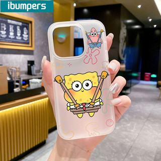ibumpers Ốp Lưng IPhone Dễ Thương Spongebob Patrick Họa Tiết Cặp Đôi Ốp Điện Thoại Trong Suốt Nhám Mờ TPU Mỏng Chống Sốc Chống Bẩn Cho IPhone 16 15 14 12 13 11 Pro Max IP 7 8 Plus X XS XR