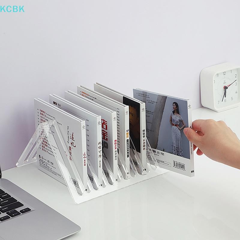 [Kc] Acrylic 12 khe để bàn Ghi âm Giá đỡ hiển thị CD Giá đỡ lưu trữ Mặt bàn Bộ sưu tập Album [BK]