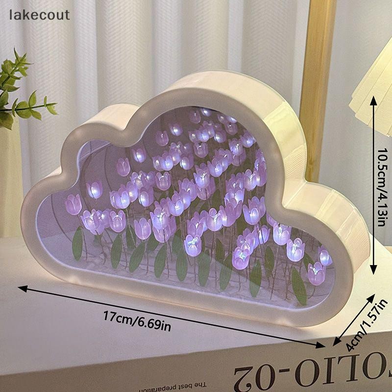 Lưới Handmade DIY Hoa Biển Đêm Bầu Không Khí Đèn Đám Mây Đèn LED Đèn Ngủ Gương Đèn Bàn Phòng Ngủ Trang Trí Đèn Mới linh cẩu