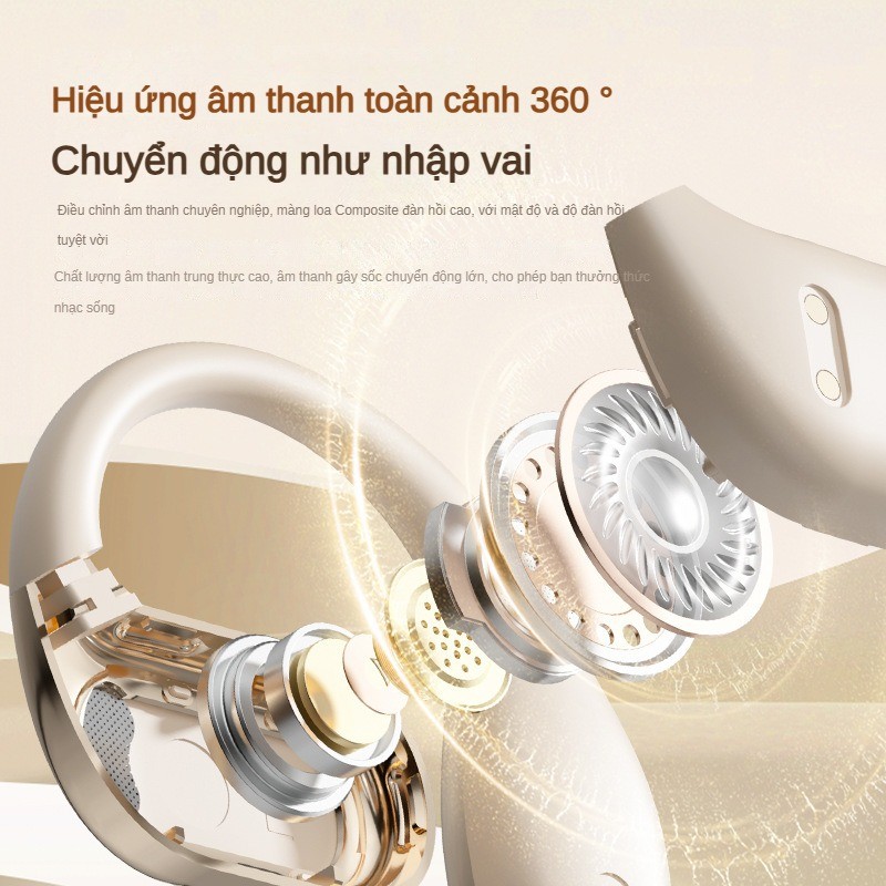Tai nghe Bluetooth không dây Earhook Loại mở Không dẫn truyền xương trong tai Tai nghe tuổi thọ pin dài