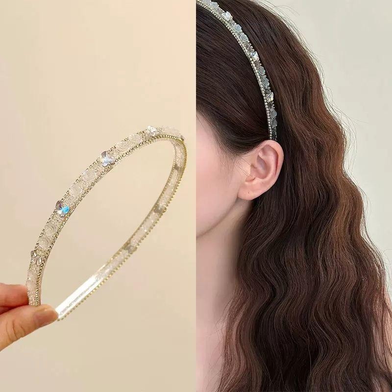 Sang Trọng Phong Cách Thoáng Mát Bướm Vỡ Pha Lê Đầu Nữ Cao Cấp Thời Trang Băng Đô