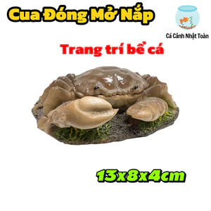 Cua Sủi Oxy Đóng Mở Nắp Trang Trí Bể Cá Cảnh (13x8x4cm)