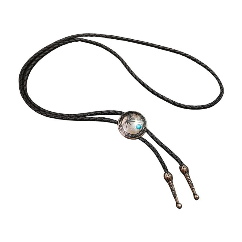 DASBSUG Đá bện thủ công độc đáo - Cà vạt Bolo Tie cao bồi - Vòng cổ