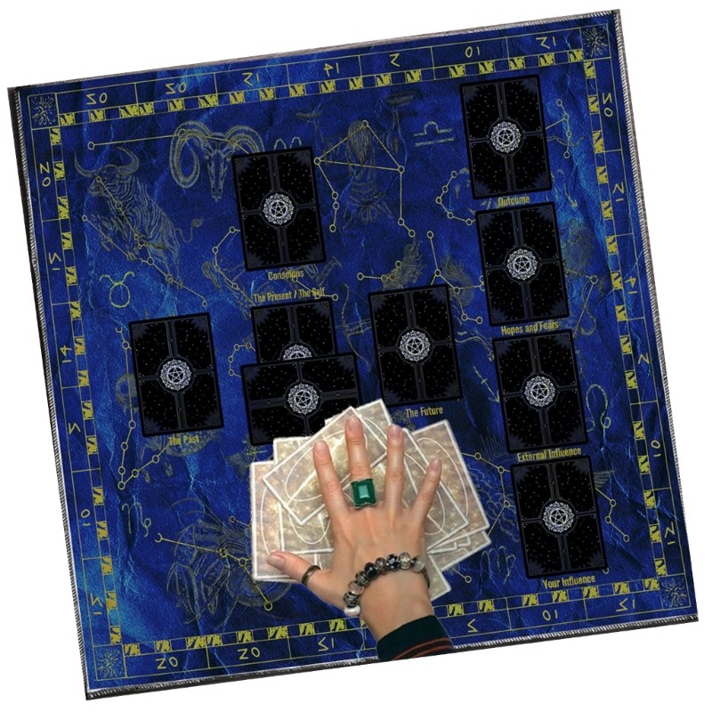 YOI Vuông Bói Toán Tấm Thảm Đọc Sách Chiêm Tinh Khăn Trải Bàn Tarot Khăn Trải Bàn Khăn Trải Bàn Vải Phù Thủy Cung Cấp