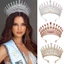 Mũ nón JVSUB Wedding Crown, Vương miện pha lê vương miện đính đá, Nữ hoàng Baroque sang trọng có lược Vương miện công chúa pha lê