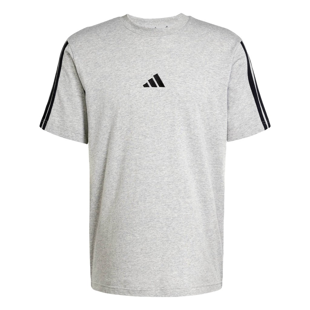 adidas Lifestyle Essentials 3-Stripes Single Jersey Tee Men Grey JW1953 | BigBuy360 - bigbuy360.vn