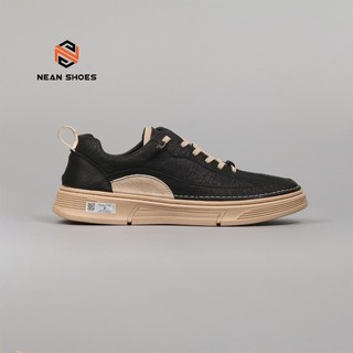 Giày sneaker nam da nappa dây thông minh co giãn đế cao su đúc tăng chiều cao 4 cm Đế Bằng