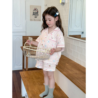 Chất lượng bé trai bé gái loại A mã hóa sợi bé Quần Áo điều hòa Bộ đồ mặc nhà hoạt hình thoáng khí cho trẻ em Bộ Đồ Hai món