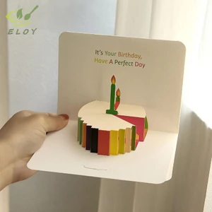 Thiệp Chúc Mừng Sinh Nhật 3D Bánh Hoa Thẻ Có Phong Bì Thiệp Sinh Nhật Ngộ nghĩnh Cho Nữ Trẻ Em Bạn Bè Thiệp Greeg Tiệc Quà Tặng VN