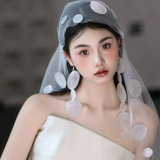 Bông tai vòng cổ tua rua cô dâu, khí chất cao cấp, phụ kiện váy cưới cổ điển